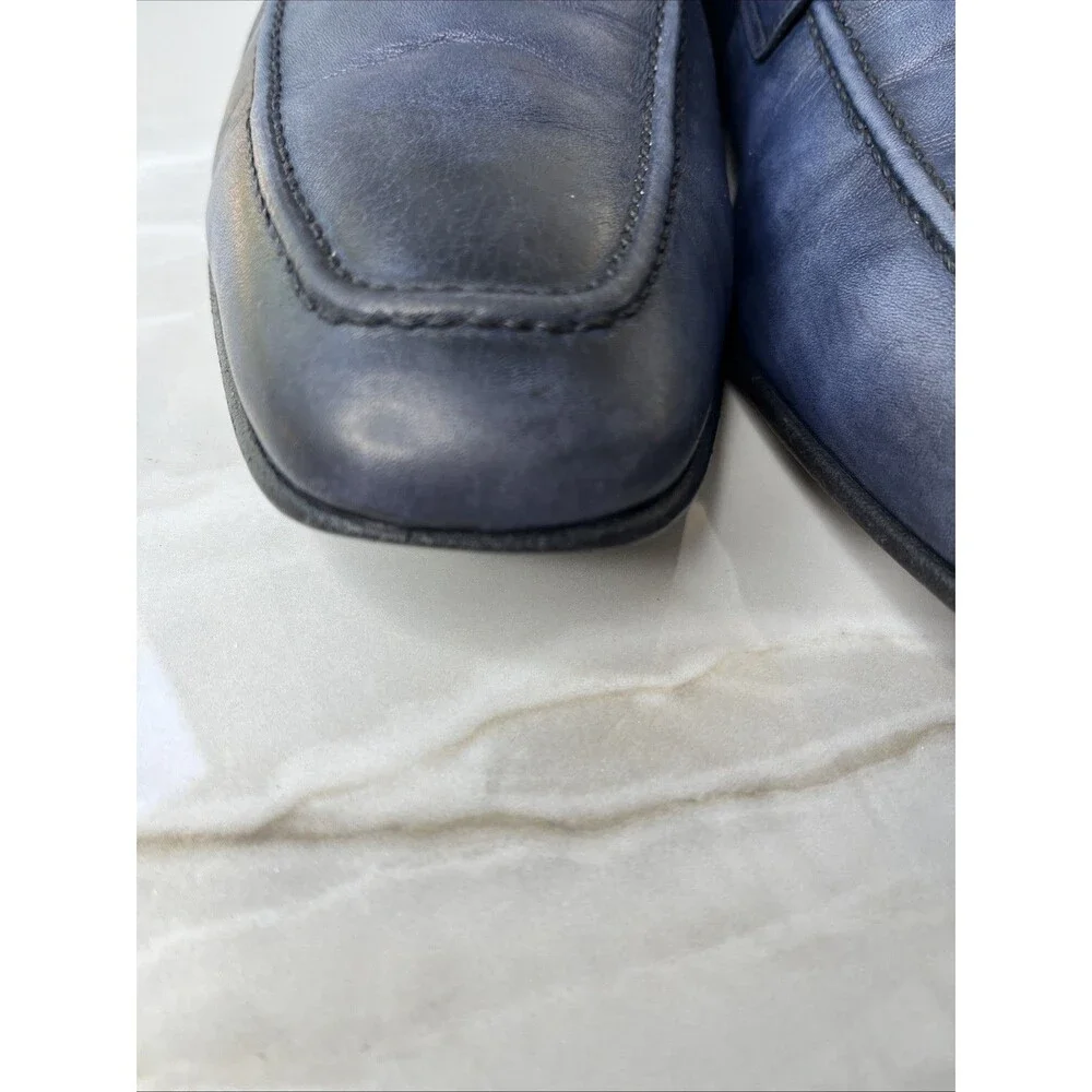 Bally Brent / 66 Navy Leather Men Loafers Slip On Shoes Us 10.5 D Uk 9.5 E